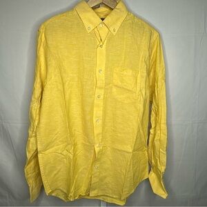 Banana Republic Men's Yellow Casual Button-Down Shirt